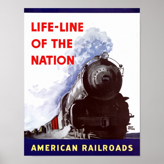 Poster La ligne de vie de la nation American Railroads Po (Devant)