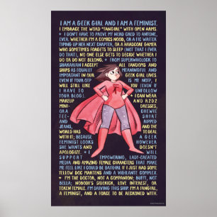 Poster La Litanie de la fille Geek pour le féminisme
