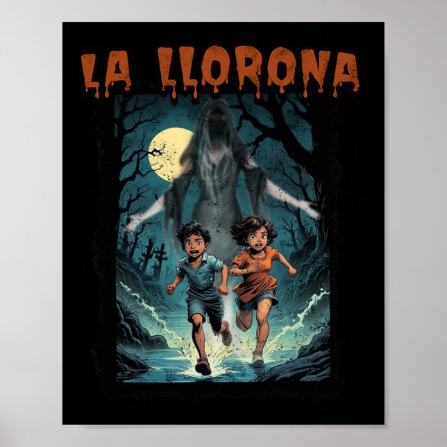 Poster La Llorona Mexicaine Awesome espagnol Halloween Di (Devant)