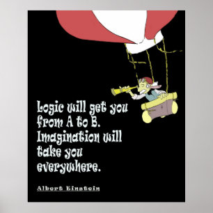 Poster La logique vous amènera de A à B Imagination