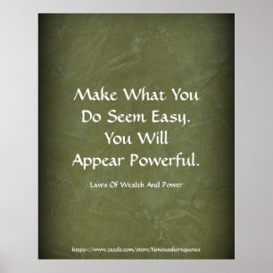 Poster La Loi Du Pouvoir De Richesse Apparaît Puissante P