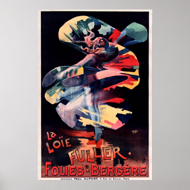 Poster LA LOIE FULLER Folies Bergere Paris Théâtre Danse (Devant)