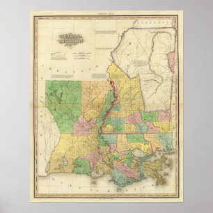 Poster La Louisiane et le Mississippi