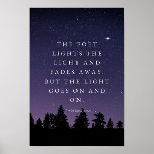 Poster La Lumière Continue - Emily Dickinson