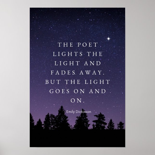 Poster La Lumière Continue - Emily Dickinson (Devant)