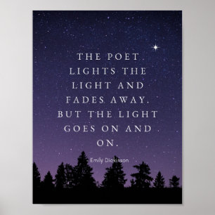 Poster La Lumière Continue - Emily Dickinson