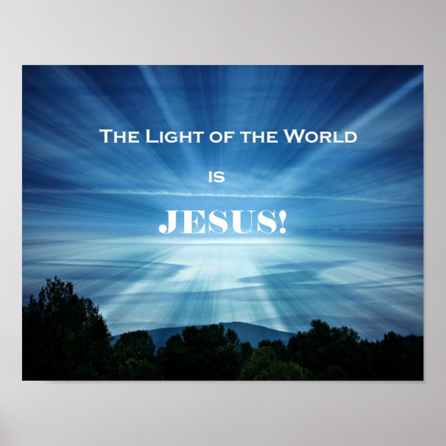 Poster La Lumière du Monde est Jésus. (Devant)