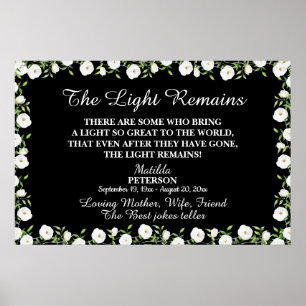 Poster La lumière reste citée Floral Memorial Service