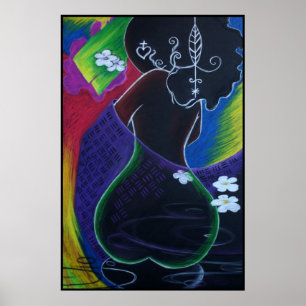 Poster La Lune africaine dans l'eau numérique