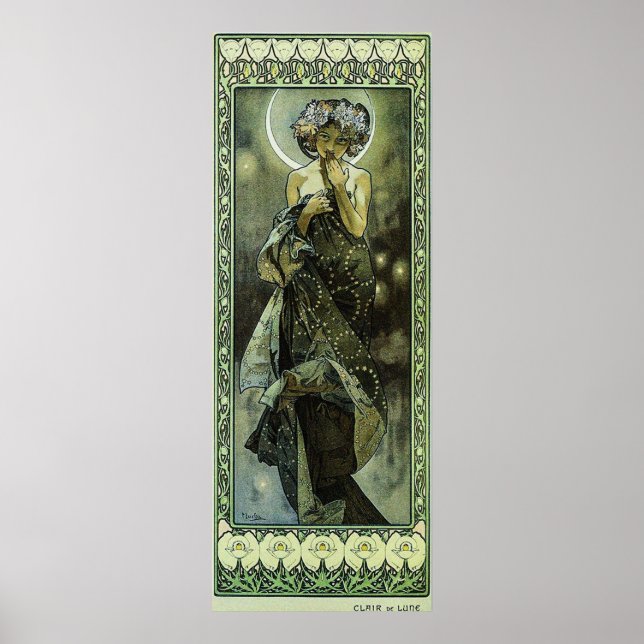 Poster La Lune d'Alphonse Mucha (Devant)