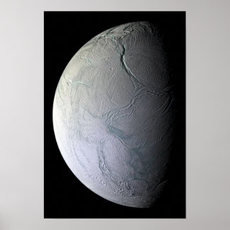 Poster La lune de Saturne Encelade