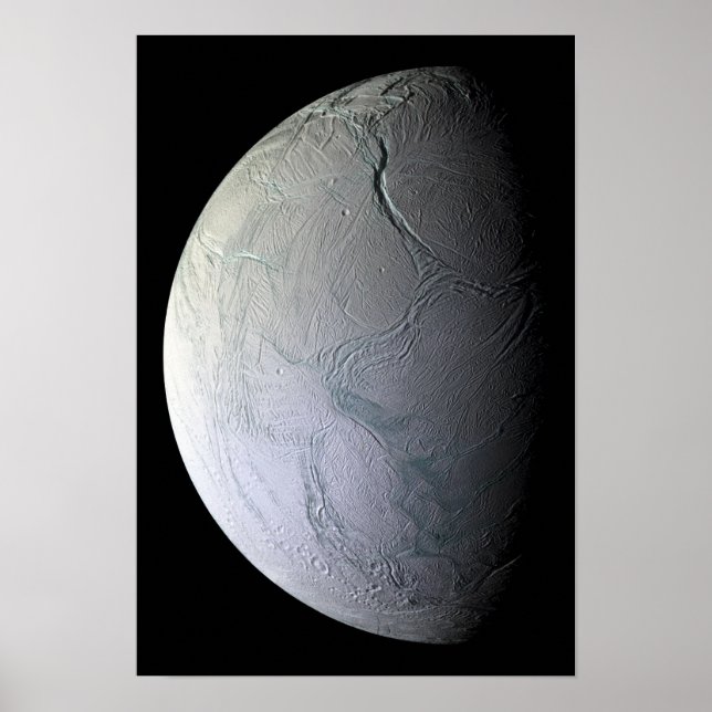 Poster La lune de Saturne Encelade (Devant)