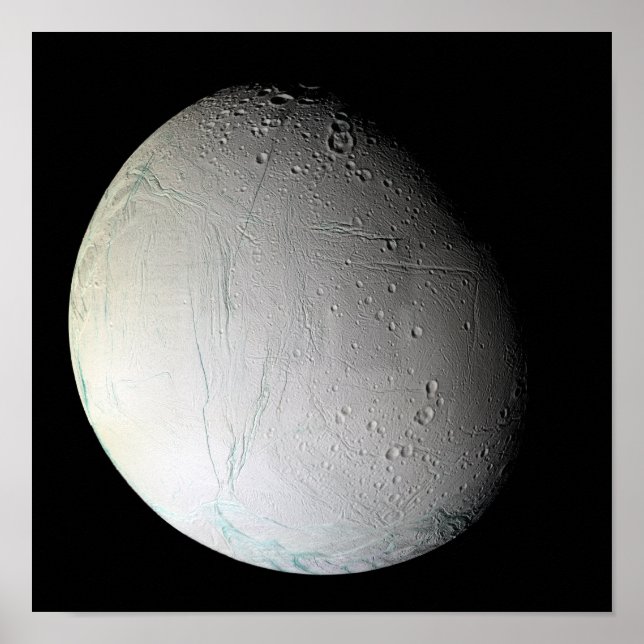Poster La lune de Saturne Encelade 2 (Devant)