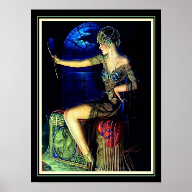 Poster "La Lune et vous" par Gene Pressler 12 x 16 (Devant)