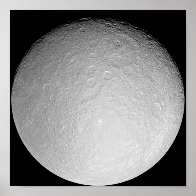 Poster La lune glacée de Saturne Rhea (Devant)