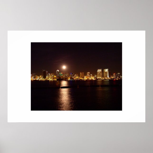 Poster la lune sur la baie (Devant)