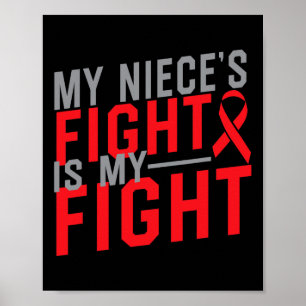 Poster La lutte de ma nièce est ma lutte contre le cancer