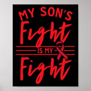 Poster La lutte de mon fils est ma lutte contre le cancer