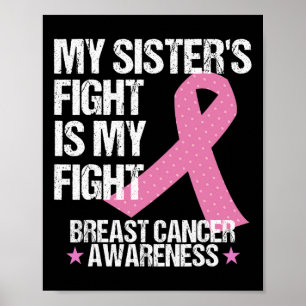 Poster La Lutte Des Soeurs Est Ma Lutte Contre Le Cancer 