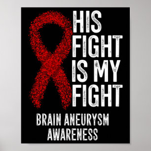 Poster La lutte est mon combat Cerveau Aneurysme Conscien