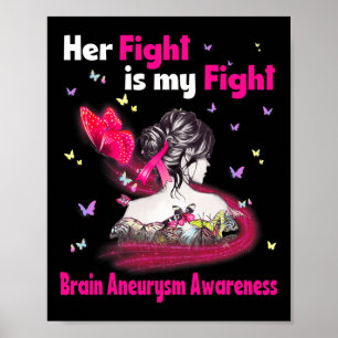 Poster La lutte est mon combat Cerveau Aneurysme Conscien