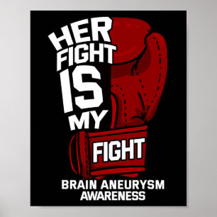 Poster La lutte est mon combat Cerveau Aneurysme soutien