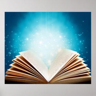 Poster La magie des livres et de la lecture par la guéri