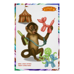 Poster La magie du singe en ballon de Spike