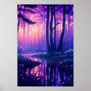 Poster La magie violette du marais caché