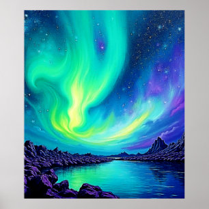 Poster La magique nuit d'Aurora Sky Dance Design