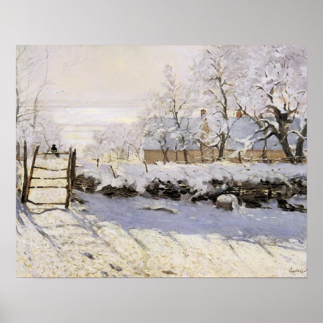 Poster La Magpie de Monet (Devant)