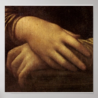 Poster La main de Mona Lisa par Leonardo da Vinci c. 1505