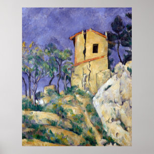 Poster La Maison aux murs craqués - Paul Cézanne