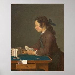 Poster La Maison des Cartes - Jean-Siméon Chardin Art