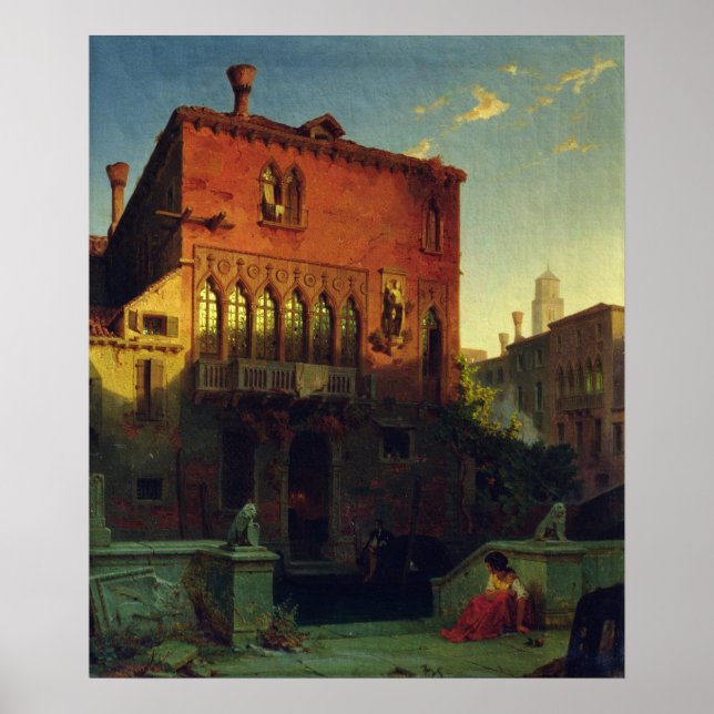 Poster La Maison d'Othello, la Moore à Venise, 1856 (Devant)