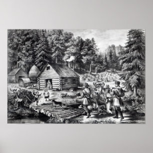 Poster La maison du pionnier sur la frontière occidentale