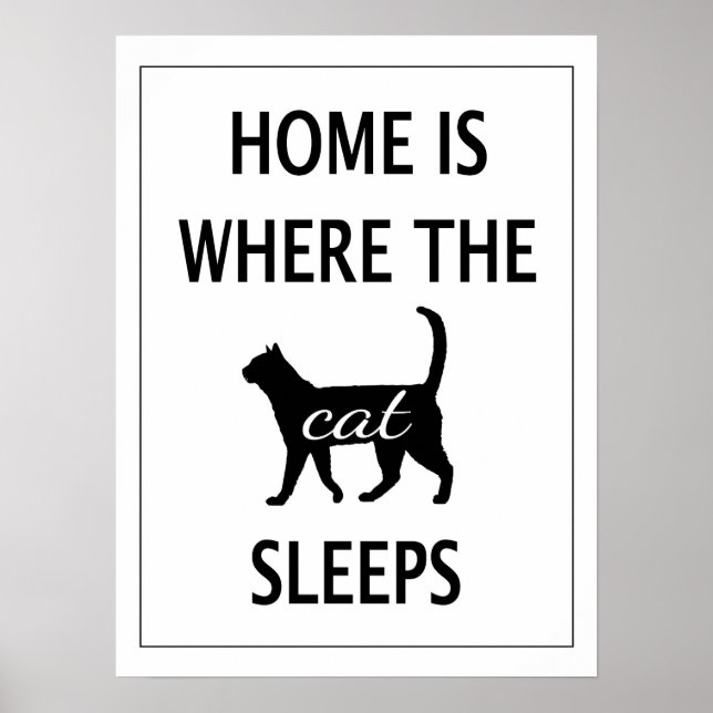 Poster La maison est là où le chat dort (Devant)