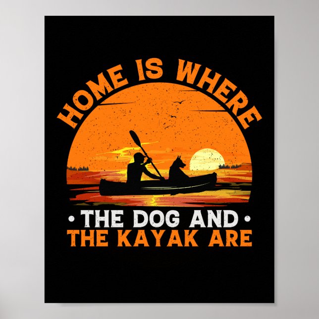 Poster La maison est où sont les chiens et les kayaks (Devant)
