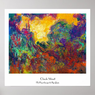 Poster La Maison vue du jardin Rose Claude Monet