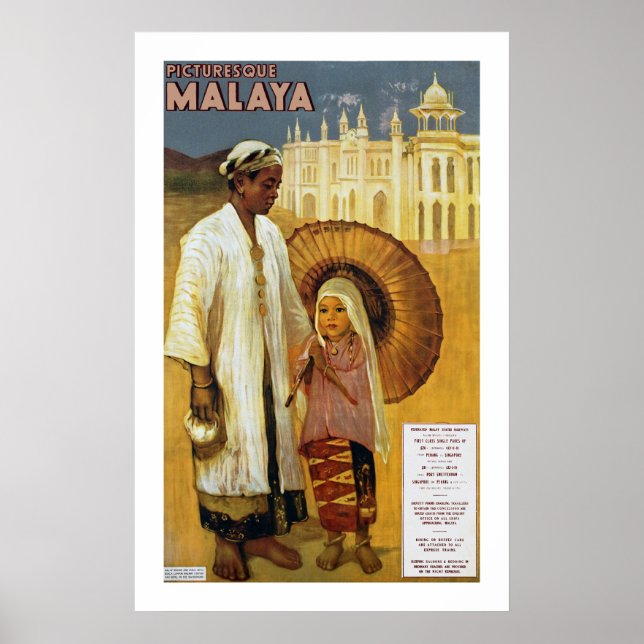 Poster La Malaisie pittoresque (Devant)