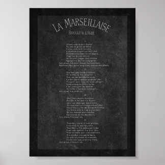 Poster La marseillaise - Paroles
