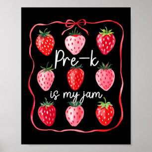Poster La maternelle est ma passion Fraise Fruit Enseigna