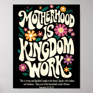 Poster La maternité florale vintage est un travail de roy