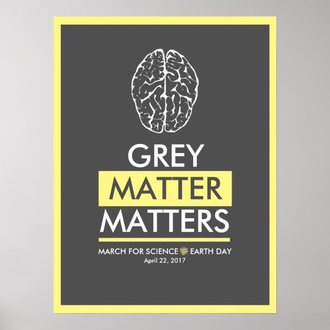 Poster La matière grise compte (Devant)