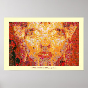Poster LA MATIÈRE N'A PAS D'IMPORTANCE Masque fractal en