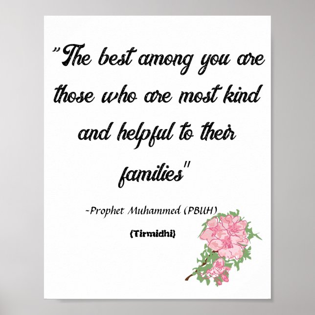 Poster La meilleure personne parmi les Hadith du Prophète (Devant)