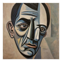 La mélancolie cubiste d'un visage fragmenté.