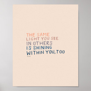 Poster La Même Lumière - Citation Encourageante Inspirant