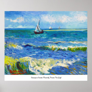 Poster La mer à Saintes-Maries Vincent Van Gogh
