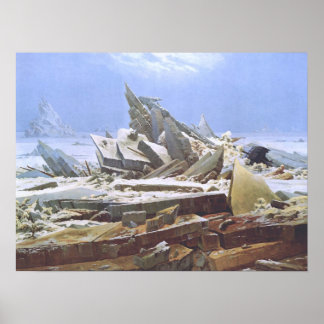 Poster La mer de glace (Friedrich 1824)